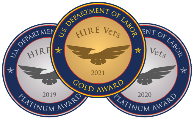 HIRE VETS Medallion 2019, 2020 and 2021 OP5