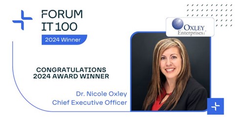 Dr. Nicole Oxley FORUMIT100 2024 Winner Logo