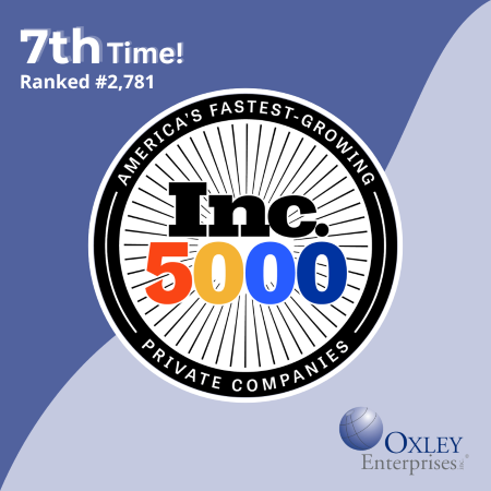 Inc. 5000 logo with ranking #2,781 for the 7th time